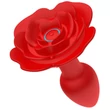 Kép 2/18 - B-Series Cuta - Rose Rotating Anal Plug - 10 funkciós, rózsa alakú, wireless análdugó (USB) - piros 