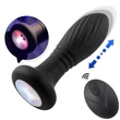 Kép 2/11 - B - Series Cute - Lighting Anal Plug - Up&amp;Down funkciós, wireless, világító análdugó (USB) - fekete