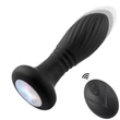 Kép 1/11 - B - Series Cute - Lighting Anal Plug - Up&amp;Down funkciós, wireless, világító análdugó (USB) - fekete