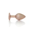 Kép 2/8 - B - Series HeavyFun - Jewellery Plug Medium - áttetsző kristályos fém análdugó (M) - barack/arany