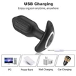 Kép 4/8 - B - Series Lyla - Bliss App - Vibrating Anal Plug - 9 funkciós, websmart, rotációs análdugó (USB) - fekete 