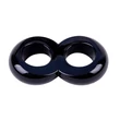 Kép 2/2 - Chisa Novelties - Duo Cock 8 Ball Ring - vastag pénisz és heregyűrű duó (fekete)