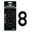 Kép 1/2 - Chisa Novelties - Duo Cock 8 Ball Ring - vastag pénisz és heregyűrű duó (fekete)