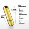 Kép 6/7 - Crushious - Imoan Rechargeable Vibrating Bullett Golden - újratölthető vibrációs golyó (USB) - arany