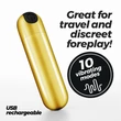 Kép 1/7 - Crushious - Imoan Rechargeable Vibrating Bullett Golden - újratölthető vibrációs golyó (USB) - arany