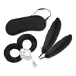 Kép 1/6 - Crushious - Lovers's Dream Bondage Kit Black - szerelmesek kötöző szettje (bilincs/cirógató/szemfedő) - fekete