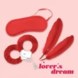 Kép 5/6 - Crushious - Lovers's Dream Bondage Kit Red - szerelmesek kötöző szettje (bilincs/cirógató/szemfedő) - piros