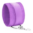 Kép 4/6 - Crushious - Tough Love Velcro Handcuffs with Extra 40cm Chain - állítható csuklópánt 40 cm-es lánccal (lila)