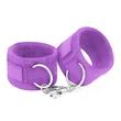 Kép 5/6 - Crushious - Tough Love Velcro Handcuffs with Extra 40cm Chain - állítható csuklópánt 40 cm-es lánccal (lila)