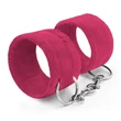 Kép 3/6 - Crushious - Tough Love Velcro Handcuffs with Extra 40cm Chain - állítható csuklópánt 40 cm-es lánccal (pink)