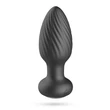 Kép 4/11 - Crushious - Twister Rotating Anal Plug with RC - wireless, rotációs vibráló análdugó (USB) - fekete