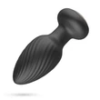 Kép 7/11 - Crushious - Twister Rotating Anal Plug with RC - wireless, rotációs vibráló análdugó (USB) - fekete