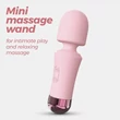 Kép 8/10 - Crushious - Wanda Mini Rechargeable Wand - 10 funkciós mini masszírozó vibrátor (pink)