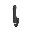 Kép 7/13 - No-Parts - Avery Strapless Strap-On Vibrating Dildo - pánt nélküli, dupla végű, wireless párvibrátor csiklóizgatóval (USB) - fekete