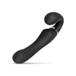 Kép 9/13 - No-Parts - Avery Strapless Strap-On Vibrating Dildo - pánt nélküli, dupla végű, wireless párvibrátor csiklóizgatóval (USB) - fekete