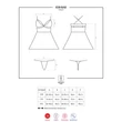 Kép 7/7 - Obsessive - 838-BAB-3 - csipke babydoll és tanga szett (XXL) - piros