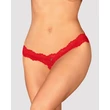 Kép 3/9 - Obsessive - Amor Cherris Crotchless Thong - alul nyitott, csipkés tanga (S/M) - piros