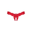 Kép 7/9 - Obsessive - Amor Cherris Crotchless Thong - alul nyitott, csipkés tanga (S/M) - piros