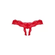 Kép 8/9 - Obsessive - Amor Cherris Crotchless Thong - alul nyitott, csipkés tanga (S/M) - piros