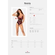 Kép 9/9 - Obsessive - Rosenty - csipkével díszített, alul nyitott body (M/L) - fekete/bordó