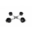 Kép 3/3 - Ouch! - Leather Hand and Legcuffs - bőrből készült csukló és boka kötöző szett (fekete)