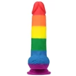 Kép 2/7 - Outlet - 7,5&quot; Prider Dildo - rögzíthető, rugalmas, élethű herés dildó (multicolor)