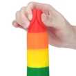 Kép 4/7 - Outlet - 7,5&quot; Prider Dildo - rögzíthető, rugalmas, élethű herés dildó (multicolor)