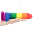 Kép 6/7 - Outlet - 7,5&quot; Prider Dildo - rögzíthető, rugalmas, élethű herés dildó (multicolor)