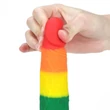Kép 4/7 - Outlet - 7&quot; Prider Dildo - rögzíthető, rugalmas, élethű dildó (multicolor)