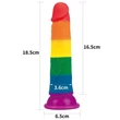 Kép 7/7 - Outlet - 7&quot; Prider Dildo - rögzíthető, rugalmas, élethű dildó (multicolor)