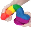 Kép 4/8 - Outlet - 8&quot; Prider Dildo - rögzíthető, rugalmas, élethű herés dildó (multicolor)
