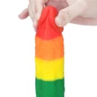 Kép 5/8 - Outlet - 8&quot; Prider Dildo - rögzíthető, rugalmas, élethű herés dildó (multicolor)