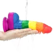 Kép 7/8 - Outlet - 8&quot; Prider Dildo - rögzíthető, rugalmas, élethű herés dildó (multicolor)