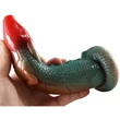 Kép 3/6 - Passion Labs - Dildo Chinese Dragon cu Ventuza - sárkány alakú, rögzíthető dildó (19cm) - zöld/piros