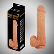 Kép 2/2 - Power Escorts - Rocket John 11,2&quot; -  élethű, rögzíthető, herés dildó (28,5cm) - natúr