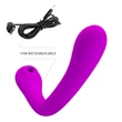Kép 2/6 - Pretty Love - Alex - 12 vibrációs és 4 szívó funkciós csiklóizgató és G-pont vibrátor (USB) - lila