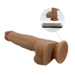 Kép 7/11 - Pretty Love - Jonathan 8,3'' Vibrating Dildo - 3 rezgési és toló funkciós, rögzíthető, távirányítású dildó (USB) - barna