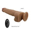 Kép 8/11 - Pretty Love - Jonathan 8,3'' Vibrating Dildo - 3 rezgési és toló funkciós, rögzíthető, távirányítású dildó (USB) - barna
