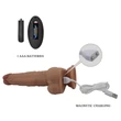 Kép 9/11 - Pretty Love - Jonathan 8,3'' Vibrating Dildo - 3 rezgési és toló funkciós, rögzíthető, távirányítású dildó (USB) - barna