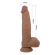 Kép 10/11 - Pretty Love - Jonathan 8,3'' Vibrating Dildo - 3 rezgési és toló funkciós, rögzíthető, távirányítású dildó (USB) - barna