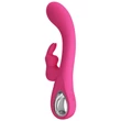 Kép 5/11 - Pretty Love - Novak - 12 funkciós G-pont vibrátor nyuszifüles csiklóizgatóval (USB) - pink