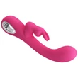 Kép 7/11 - Pretty Love - Novak - 12 funkciós G-pont vibrátor nyuszifüles csiklóizgatóval (USB) - pink