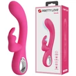 Kép 1/11 - Pretty Love - Novak - 12 funkciós G-pont vibrátor nyuszifüles csiklóizgatóval (USB) - pink
