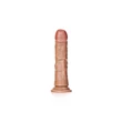 Kép 2/7 - RealRock - Curved Realistic Dildo with Suction Cup 6&quot; - rögzíthető, felcsatolható, élethű G-pont dildó (15,5cm) - testszínű