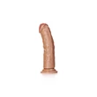 Kép 4/7 - RealRock - Curved Realistic Dildo with Suction Cup 6&quot; - rögzíthető, felcsatolható, élethű G-pont dildó (15,5cm) - testszínű