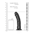 Kép 3/7 - RealRock - Curved Realistic Dildo with Suction Cup 7&quot; - rögzíthető ,élethű G-pont dildó (20cm) - fekete