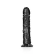 Kép 4/7 - RealRock - Curved Realistic Dildo with Suction Cup 7&quot; - rögzíthető ,élethű G-pont dildó (20cm) - fekete