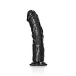 Kép 1/7 - RealRock - Curved Realistic Dildo with Suction Cup 7&quot; - rögzíthető ,élethű G-pont dildó (20cm) - fekete