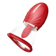 Kép 3/4 - Realov - Adoramor Magic Tongue Pleasure - 6 szívó és 6 nyalogató funkciós csiklóizgató vibrátor (USB) - piros