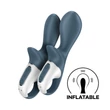 Kép 2/6 - Satisfyer - Air Pump Booty 2 - prémium, 12 funkciós, tágítható análvibrátor (USB) - szürke